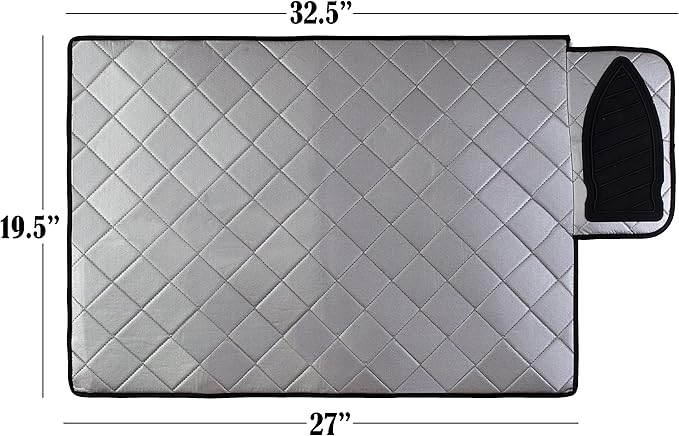 Handy Laundry Magnetic Ironing Mat, Change Any Flat Surface into an Ironing Board, Silicone Slip Resistant Iron Rest to Safely Place Your Hot Iron, Easy to Take Along When Traveling, (19 x 28 Inches)