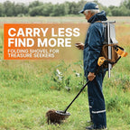 CKG Adjustable Shovel for Metal Detecting with Double Serrated Blade, Stainless Steel 304 Metal Detector Portable Shovel, Metal Detector Accessories,Single