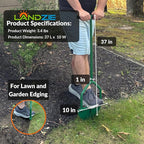 Landzie Root Cutter Edger Lawn Tool, 37 Inch Manual Lawn Edger Tool, Grass Edger, Sidewalk Edger, Garden Edger, Yard Edger, Garden Tools and Landscaping Tools, Edgers for Landscaping, Edging Shovel