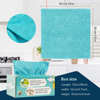40 Pack Microfiber Cleaning Cloth with Box, Scratch & Streak-Free, Bulk Towels for Home, Reusable Microfiber Towels for Cars, Cleaning Rags, 8 x 8 in, Blue