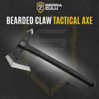 Sierra Zulu Camping Axe - Tactical Survival Hatchet with Bearded Axe Head, Nylon Sheath & Glass Fiber Handle - Full Tang Outdoor Bushcraft Tool for Camping, Hiking, and Chopping Tasks