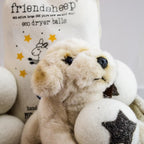 Friendsheep Wool Dryer Balls, Organic Reusable Fabric Softener Alternative for Laundry, Handmade, Fair Trade, Hypoallergenic, Eco-Friendly, Plastic-Free (6 Pack XL – Stars Galore)