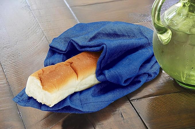 RUVANTI Flour Sack Towels 12 Pack 28 x 28 Inches, Ring Spun 100% Cotton Dish Towel, Machine Washable, Absorbent - Flour Sack Kitchen Towels for Drying and Cleaning -Navy