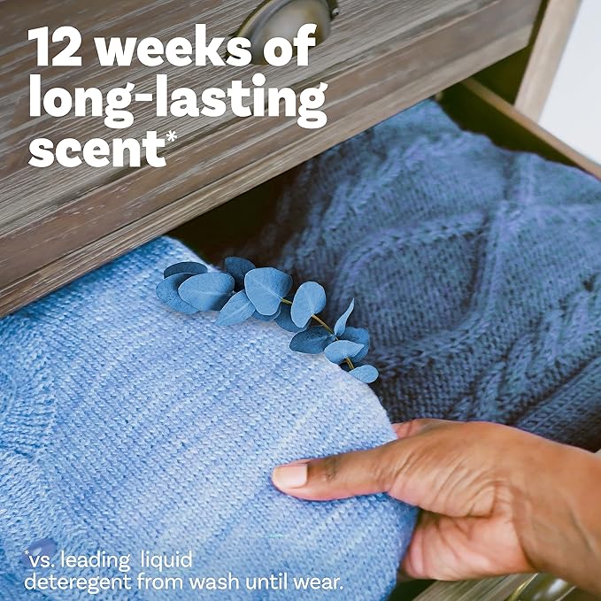 Downy Balance In-Wash Laundry Scent Booster Beads, Crisp Rain and Blue Eucalyptus scent, 30.1 oz, laundry scent beads, Long-lasting Freshness