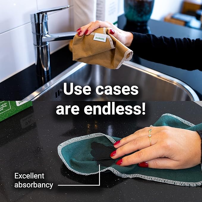 Reusable Paper Towels - Value Pack of 24 Paperless Paper Towels! - 100% Cotton, Super Soft, Absorbent, Washable and Made To Last