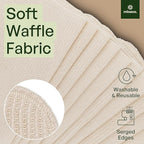 10 Pack Kitchen Paper Towels Washable - Super Absorbent Natural Paper Towels - Natural Cotton - Reusable, Paperless Kitchen Dish Cloths - 100% Organic