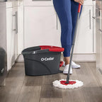 O-Cedar Easywring Microfiber Spin Mop & Bucket Floor Cleaning System with 4 Extra Refills