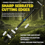 CKG Carbon Metal Detecting Set - Spade Shovel, Hand Shovel Digging Tool, Pouch Bag – Lightweight and Durable Shovels for Digging Treasure Hunting,Set