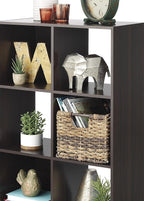 Whitmor 6 Cube Storage Organizer, 3 Tier Stackable Mdf Wood Bookcase, Open Storage Display Bookshelf, Storage Cabinet for Living Room, Bedroom, Home, Office, 23.7"L x 11.7"W x 35.2"H, Black