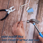 CARTMAN 39-Piece Home Tool Set Kit, Essential Household Hand Tools with Plastic Storage Case, Blue