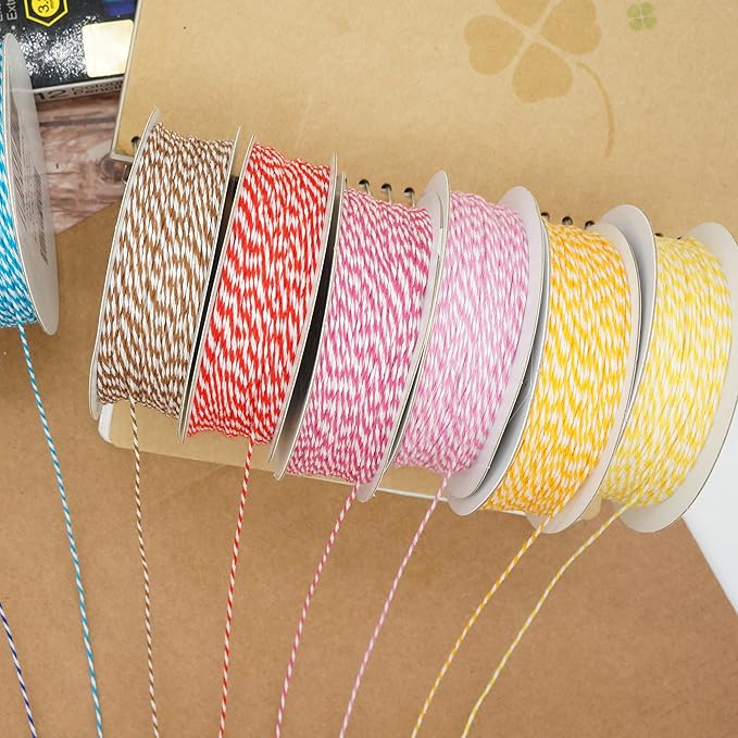 CT CRAFT LLC Bakers Twine String, for Home Decor, Gift Wrapping, DIY Crafts, 1 mm x 100 Yards x 1 Rolls, Yellow