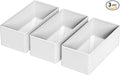 3 PACK Drawer Organizer Clothes，drawer Divider， Dresser Drawer Storage for Sock, Underwear, Bra，Panties，Belt, Tie, Stockings, Leggings & Accessories (White)