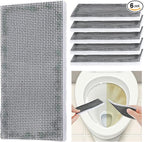 6 Pack Toilet Ring Remover Cleaner Pads Scrubbing Screen for Household Scouring Mesh Pad Sponge Remove Carbon Rust and Scale for Toilet Grill Kitchen Ceramic Tiles Sinks