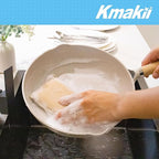 KMAKII Bamboo Kitchen Sponges Dish Sponges Natural Cleaning Sponges Beige 6 Pack