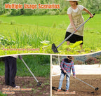 Weed Puller Tool with Long Handle, Manual Weed Remover Tool, 2 in 1 Weed Rake&Grabber and Garden Hoe, Dandelion Gardenia Heavy Duty Uprooting Tool for Yard, Lawn and Garden, 58Inch