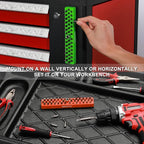 EMENTOL 2PCS 1/4" Magnetic Bits Holder Set - Orange and Green, 86PCS Hole, Bit Organizer with Strong Magnetic, Magnetic Bits Organizer, 2 Pieces
