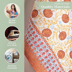 Maison d' Hermine Kitchen Towels Set of 3 100% Cotton 27.50" x 20" Reusable Cloth Tea Dish Towels Absorbent with Hanging Loop for Kitchen, Home, Dining, Cocktail Parties (Harvest Festival)