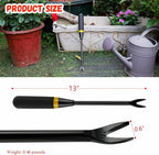 Weeding Tool - Heavy Duty Stainless Steel Weed Remover Tool for Precise Root Weed Removal, Efficient Weed Puller Tool for Garden and Lawn Care