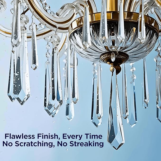 Sparkle Plenty Chandelier Cleaner Drip Dry Spray No Wipe - Dust Remover & Streak Free Glass Cleaner Spray for Chandeliers Crystals & Window Screen Surface - All Purpose Cleaning Supplies (32 oz)
