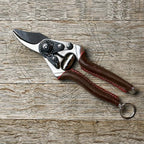 FELCO 6 ELITE Pruning Shears – 7.7" Swiss-Made Garden Clippers with Leather-Wrapped Handle for Medium Right Hands | Hand Pruners for Gardening | Garden Tool Cutter with Bypass Blade, Aluminum Body