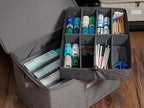 Covermates Keepsakes - Adjustable Zip-Top Storage Box - Configurable FlexGrid Compartments - Heavy Duty Polyester- Reinforced Handles - Stackable Design - Indoor Storage, Grey Heather