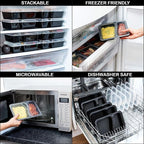 Igluu Meal Prep Containers Reusable (30 Pack) – Food Containers with Lids – Stackable, Microwave, Freezer & Dishwasher Safe – 28oz – 1 Compartment – BPA-Free