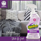 OdoBan Ready-to-Use Disinfectant and Odor Eliminator, Set of 3 Spray Bottles, Made in the USA, Original Eucalyptus and Lavender Scents, 32 Ounces Each