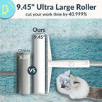 Lint Roller Refills (2 Pack, 180 Sheets) – DELOMO 9.45 in Large Lint Roller Refill, Compatible Only with DELOMO Floor Lint Roller, for Cleaning Carpets, Cars, Clothing & Pet Hair