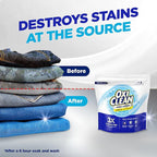 OxiClean Triple Action Versatile Stain Remover Powder, Use with Detergent, Removes Tough Stains like Grease, Blood and Grass, Brightens Colors and Whites, Chlorine Free, 4 lbs