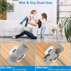 4pcs Microfiber Mop Pads Compatible with Joymoop Mop Replacement Pads for Joy Mop, 13”x4.9" Flat Mop Pads Reusable Washable Mop Head Replacement for Joymoop Mop and Bucket with Wringer Set, Mop Pads