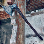 [MDM KING TOOLS] Handmade 38" Viking Axe Real Camping Axe Berserker Axe, Large Norse Axe,Scandinavian Double Headed axe Functional Viking Battle ax Norse Best Gift For Your Love