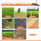Lawn Leveling Rake,30"x10" Heavy-Duty Steel Lawn Leveler with 84" Anti-Slip Handle, Yard Leveling Rake Perfect for Garden, Backyard, Golf Course, Farm & Landscaping