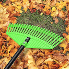 Ultra-Lightweight Leaf Rake, 16.5" Wide Head & 59" Comfort Grip Handle, Gentle Flexible Tines for Safe Use on Grass, Perfect for Yard Cleanup in Flower Beds and Narrow Areas