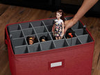 Covermates Keepsakes - Adjustable Zip-Top Storage Box - Configurable FlexGrid Compartments - Heavy Duty Polyester- Reinforced Handles - Stackable Design - Indoor Storage, Red Heather