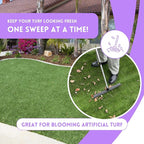 Room Groom PET Carpet Rake Groomer with Telescoping 54 " Adjustable Handle, with Lint Remover Brush Tool, Carpet Brush for Pet Hair and Refreshing Carpets, (Black/Purple)