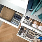 Simple Houseware Underwear Drawer Organizer for Lingerie/Undergarment/Bra/Panty/Sock/Onesie, Set of 6, Dark Gray
