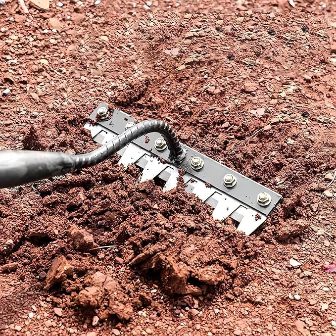 2025 New Gardening Hand Weeder Tool，Gardenia Iron Weeding Rake ，Manual Weeder Tool with Detachable Blades，Tool for Effortless Weed Removal， Flower Beds & Vegetable Patches (No Wooden Handle)