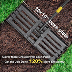 Lawn Leveling Rake - Heavy Duty 30"x10" Stainless Steel Leveler Plate,Reinforced Welds,28-60" Adjustable, Anti Flipping Smooth Edge,for Soil, Dirt,Ground,Yard Top Dressing,Landscaping