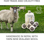 Friendsheep Wool Dryer Balls, Organic Reusable Fabric Softener Alternative for Laundry, Handmade, Fair Trade, Hypoallergenic, Eco-Friendly, Plastic-Free (6 Pack XL – Sheep Flock of Friends)