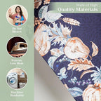 Maison d' Hermine Kitchen Towels Set of 3 100% Cotton 27.50" x 20" Reusable Cloth Tea Dish Towels Absorbent with Hanging Loop for Kitchen, Home, Dining, Cocktail Parties (Pumpkin Blues)