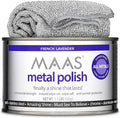 MAAS Metal Polish 1.1lb Can Plus Free Cloth, Universal Metal Cleaner for All Metals, Clean, Polish, and Protect Silver, Brass, Copper and More, Tarnish Remover and Silver Cleaner for Jewelry