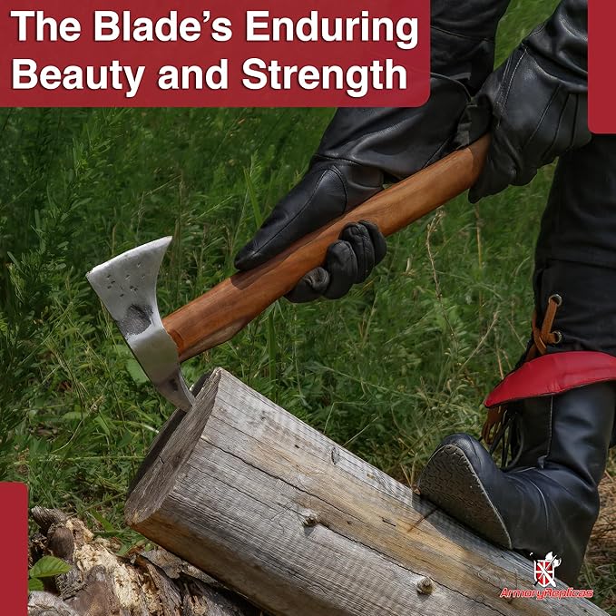 Armory Replicas™ Fireman Hatchet Pickaxe Tool - Hand Forged Carbon Steel Functional Camping Demolition Outdoor Axe