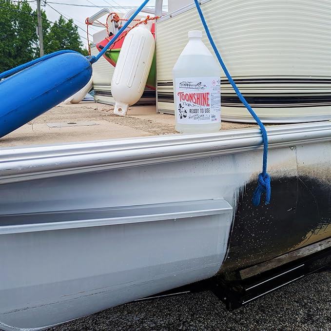 Toonshine Aluminum Cleaner & Restorer – 1 Gallon Heavy-Duty Aluminum Boat Cleaner –Ideal for Pontoon Boats, Jon Boats, Canoes, RVs, and Marine Use