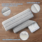 Flat Mop Pad Replacement, for Microfiber Mops, Floor mops with Washable Pads, Mop Pad Refill 1 Pack - Grey
