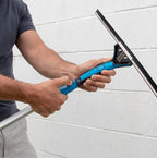 Unger Professional Connect and Clean 18” Grip Swivel Window, Glass Squeegee, and 8’ Pole, 180-Degree Pivoting Handle with Lock, Cleaning Supplies for Streak-Free Results