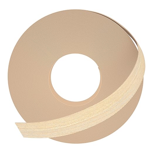 GSCIT Club Wood Edge Banding, 1 inch x 500ft roll of Veneer Maple Edge Banding Preglued Flexible, Wood Tape Banding for Cabinet Plywood