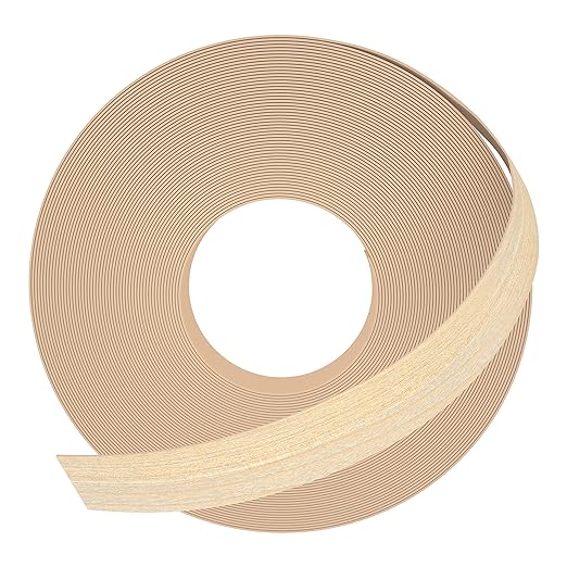 GSCIT Club Wood Edge Banding, 1 inch x 500ft roll of Veneer Maple Edge Banding Preglued Flexible, Wood Tape Banding for Cabinet Plywood