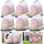 Berlune 30 Pack 24 x 36 Inches Large Mesh Bags for Laundry, Wash bags, Sturdy Mesh Material Closed with Drawstring, Factory, University, Dormitory, Travel and Apartment Dweller (White)