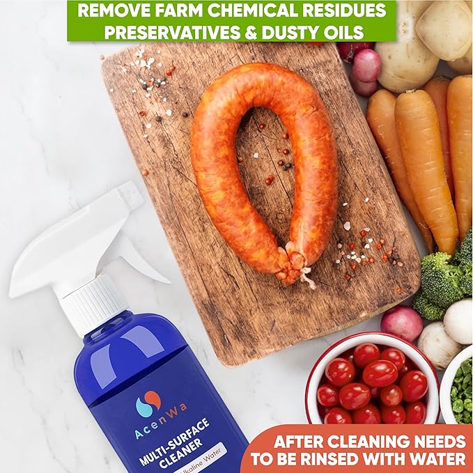 Natural Multi-Surface Cleaner is an unscented spray that degreases, deodorizes, work on air fryer, dishe, microwave, stove, table, fridge, bathtub, toilet, remove blood stains from clothes.