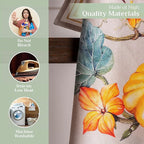 Maison d' Hermine Kitchen Towels Set of 3 100% Cotton 27.50" x 20" Reusable Cloth Tea Dish Towels Absorbent with Hanging Loop for Kitchen, Home, Dining, Cocktail Parties (Potiron)